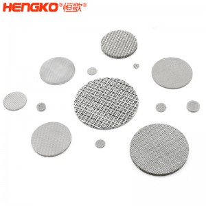 濾芯廠家生產氧氣傳感器不銹鋼燒結防爆網孔隙均勻，多層網燒結濾片隔爆元件